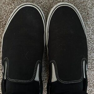 Size 15 Mens Black Vans Slip-Ons